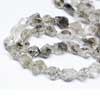Diamond Quartz Faceted Step Cut Tumble Beads Strand Sold per 8 Inch Strand and Size 12-16mm approx. 